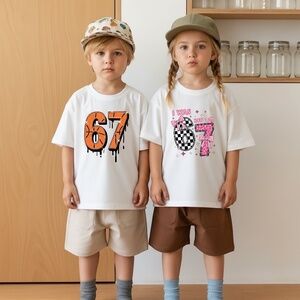 6 7 T-shirt girl or boy New White Graphic tree. trending kids and adult sizes